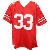 Jack Sawyer Autographed College Style XL Red Jersey Beckett Witness 50080