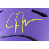 Justin Jefferson Autographed Minnesota Vikings Pro Rave Helmet Beckett 50137