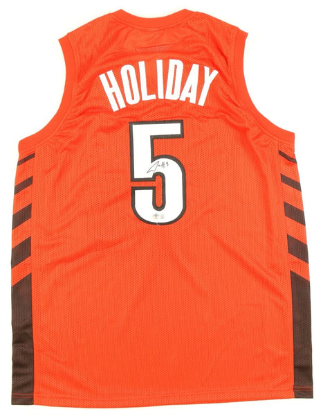 Jrue Holiday Portland Trail Blazers Signed Jersey /2xNBA Champion Guard/ Beckett