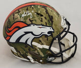 JOHN ELWAY SIGNED DENVER BRONCOS CAMO SPEED AUTHENTIC HELMET BECKETT
