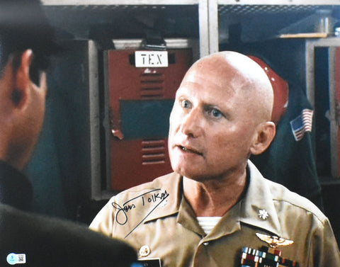 James Tolkan Autographed 16x20 Top Gun Photo - Beckett W Hologram *Black