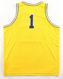 Yaxel Lendeborg Signed Michigan Wolverines Jordan Authentic Jersey /JSA/Warriors