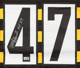 Mel Blount Signed Steelers Bumble Bee Throwback Jersey Inscribed "HOF 89" / GTSM
