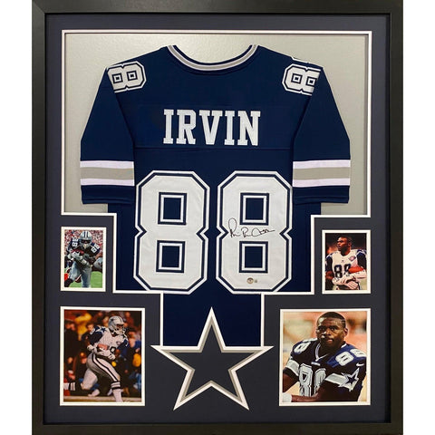 Michael Irvin Autographed Signed Framed Dallas Cowboys Jersey BECKETT