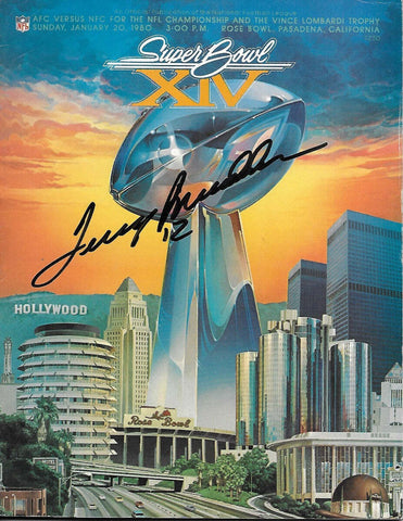 Terry Bradshaw Autographed Super Bowl XIV Program JSA Witnessed