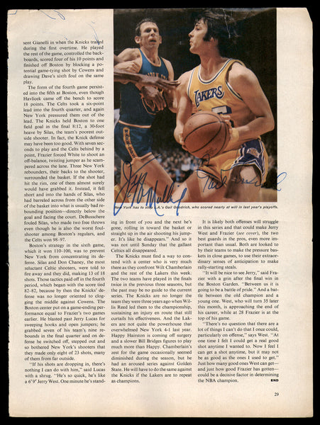 Gail Goodrich & Jeff Mullins Autographed Signed 8x11 Magazine Page Photo 185416