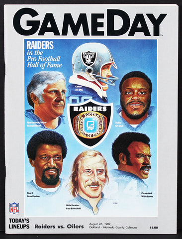 Raiders August 1989 Raiders in the Pro Football Hall of Fame Gameday Magazine