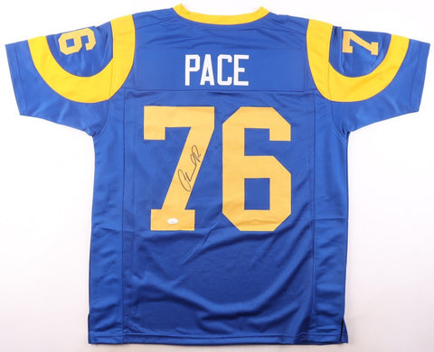 Orlando Pace Signed Los Angeles Rams Jersey (JSA) Hall of Fame / O-Line / OSU