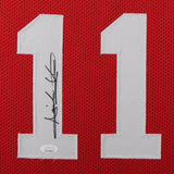 ISAIAH THOMAS (Hoosiers red TOWER) Signed Autographed Framed Jersey JSA