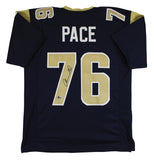 Orlando Pace Authentic Signed Navy Pro Style Jersey Autographed BAS