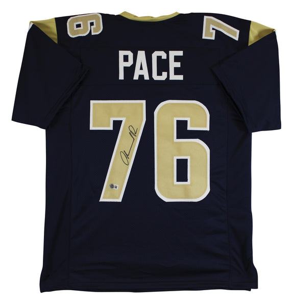 Orlando Pace Authentic Signed Navy Pro Style Jersey Autographed BAS