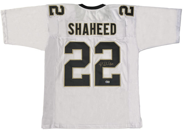 Rashid Shaheed of the New Orleans Saints Autographed Custom White Jersey Beckett