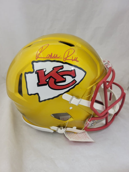 RASHEE RICE SIGNED KANSAS CITY CHIEFS FLASH SPEED AUTHENTIC HELMET BECKETT QR