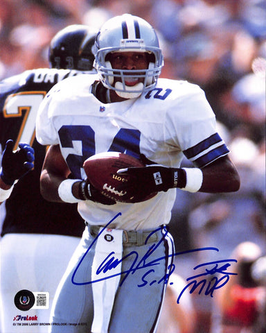 Larry Brown Autographed/Signed Dallas Cowboys 8x10 Beckett 42871