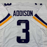 Autographed/Signed Jordan Addison Minnesota White Jersey Beckett BAS COA
