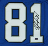 Calvin Johnson Signed Detroit Lions Mitchell & Ness Blue NFL Jersey