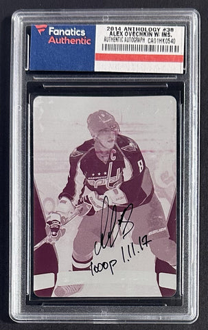 2014 Panini Anthology Alex Ovechkin 1/1 Plate Auto 1000 Point Capitals Fanatics