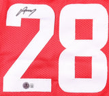 Alperen Sengun Signed Houston Rockets Jersey (Beckett) 2021 1st Round Draft Pck