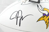 Justin Jefferson Autographed Minnesota Vikings Logo Football - Beckett W Holo