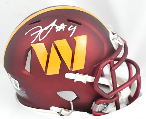 Frankie Luvu Autographed Washington Commanders Speed Mini Helmet- Beckett W Holo