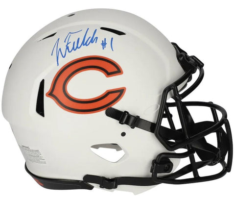 JUSTIN FIELDS Autographed Chicago Bears Authentic Lunar Eclipse Helmet FANATICS
