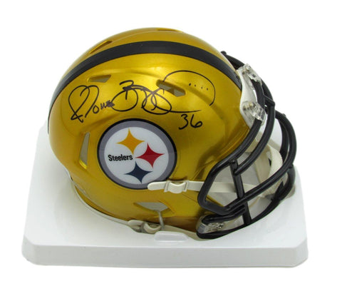 Jerome Bettis HOF Autographed Flash Mini Football Helmet Steelers PROVA
