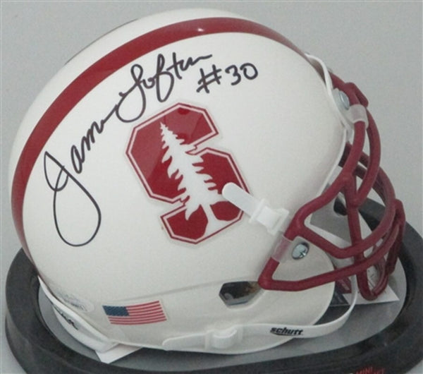 Stanford Cardinals JAMES LOFTON Signed Schutt Mini Helmet - JSA