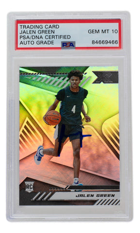 Jalen Green Signed Rockets 2021 Panini Chronicles XR Rookie Card #164 PSA/DNA 10