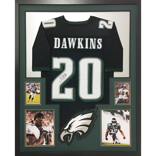 Brian Dawkins Autographed Signed Framed Philadelphia Eagles Jersey JSA