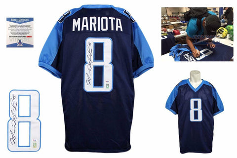 Marcus Mariota Autographed SIGNED Jersey - Beckett Authentic - Navy
