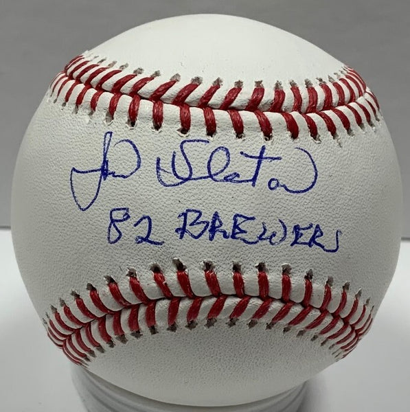 Milw Brewers JIM SLATON Signed Official MLB Baseball AUTO w/ "82 Brewers" - JSA