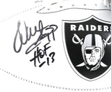 Warren Sapp Autographed Raiders Logo Football HOF - Beckett W Hologram