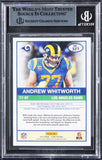 Rams Andrew Whitworth Authentic Signed 2019 Score #327 Card BAS Slabbed 1