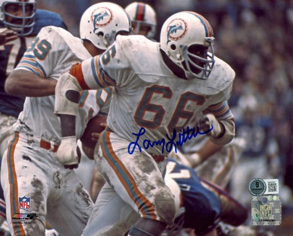 Larry Little Autographed/Signed Miami Dolphins 8x10 Photo Beckett 47791
