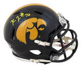 Iowa Kaleb Johnson Authentic Signed Speed Mini Helmet Autographed BAS Witnessed