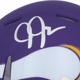 Justin Jefferson Vikings Signed Riddell Legacy 2023 Alternate Speed Mini Helmet