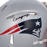 Christian Gonzales New England Patriots Autographed Riddell Speed Mini Helmet