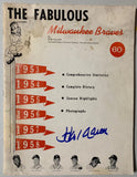 Henry HANK AARON Signed 1959 Fabulous Milwaukee Braves Year Program Magazine JSA