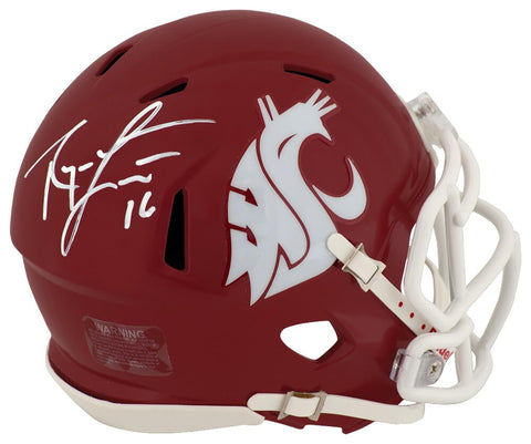 Ryan Leaf Signed Washington State Cougars Riddell Speed Mini Helmet - (SCHWAR...