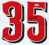 Tyler Mahle Signed Cincinnati Reds Majestic MLB Jersey (PSA Rookie Graph COA)