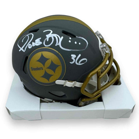 Steelers Jerome Bettis Autographed Signed Slate Speed Mini Helmet - Beckett
