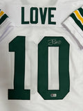 Packers Quarterback JORDAN LOVE Signed Custom Replica White Jersey AUTO - BAS