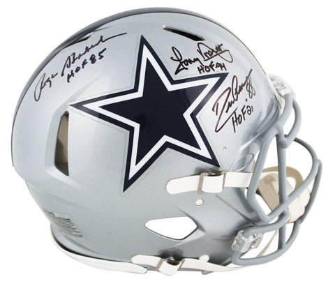 Cowboys (3) Staubach, Dorsett & Pearson Signed F/S Speed Proline Helmet BAS W 2