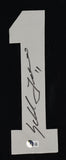 Sebastian Janikowski Autographed Black Pro Style STAT Jersey- Beckett W Holo