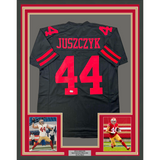 Framed Autographed/Signed Kyle Juszczyk 33x42 San Francisco Black Jersey BAS COA