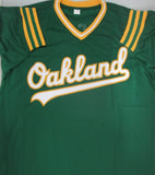 Athletics ROLLIE FINGERS Signed Custom Grn Replica Jersey AUTO w/ HOF '92 - BCA