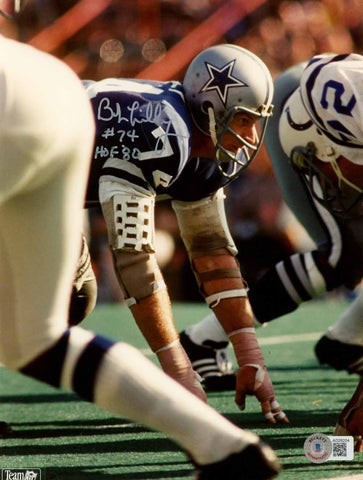 Bob Lilly Autographed/Signed Dallas Cowboys 8x10 Photo HOF Beckett 50474