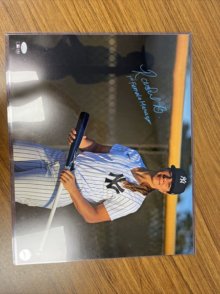 Rachel Balkovec NY Yankees Signed 1st Female Manager Inscribed 16x20 Photo JSA