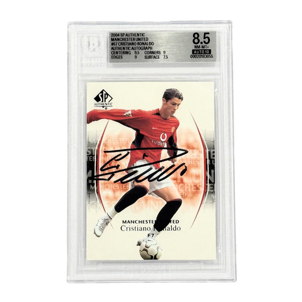 Cristiano Ronaldo Signed 2004 SP Upper Deck #67 Rookie Card - BGS 8.5 AUTO 10