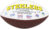 GEORGE PICKENS AUTOGRAPHED SIGNED STEELERS WHITE LOGO FOOTBALL BECKETT QR 220512